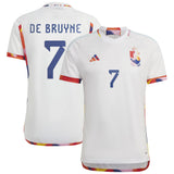 Belgium Away Shirt with De Bruyne 7 printing - Kit Captain