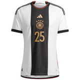 Germany Home Authentic Shirt 2022 with Bella Kotchap 25 printing - Kit Captain