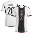 Germany Home Shirt 2022 with Günter 20 printing - Kit Captain