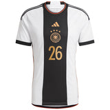 Germany Home Shirt 2022 with Moukoko 26 printing - Kit Captain