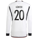 Germany Home Shirt 2022 - Long Sleeve with Günter 20 printing - Kit Captain