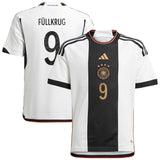 Germany Home Shirt 2022 - Kids with Füllkrug 9 printing - Kit Captain