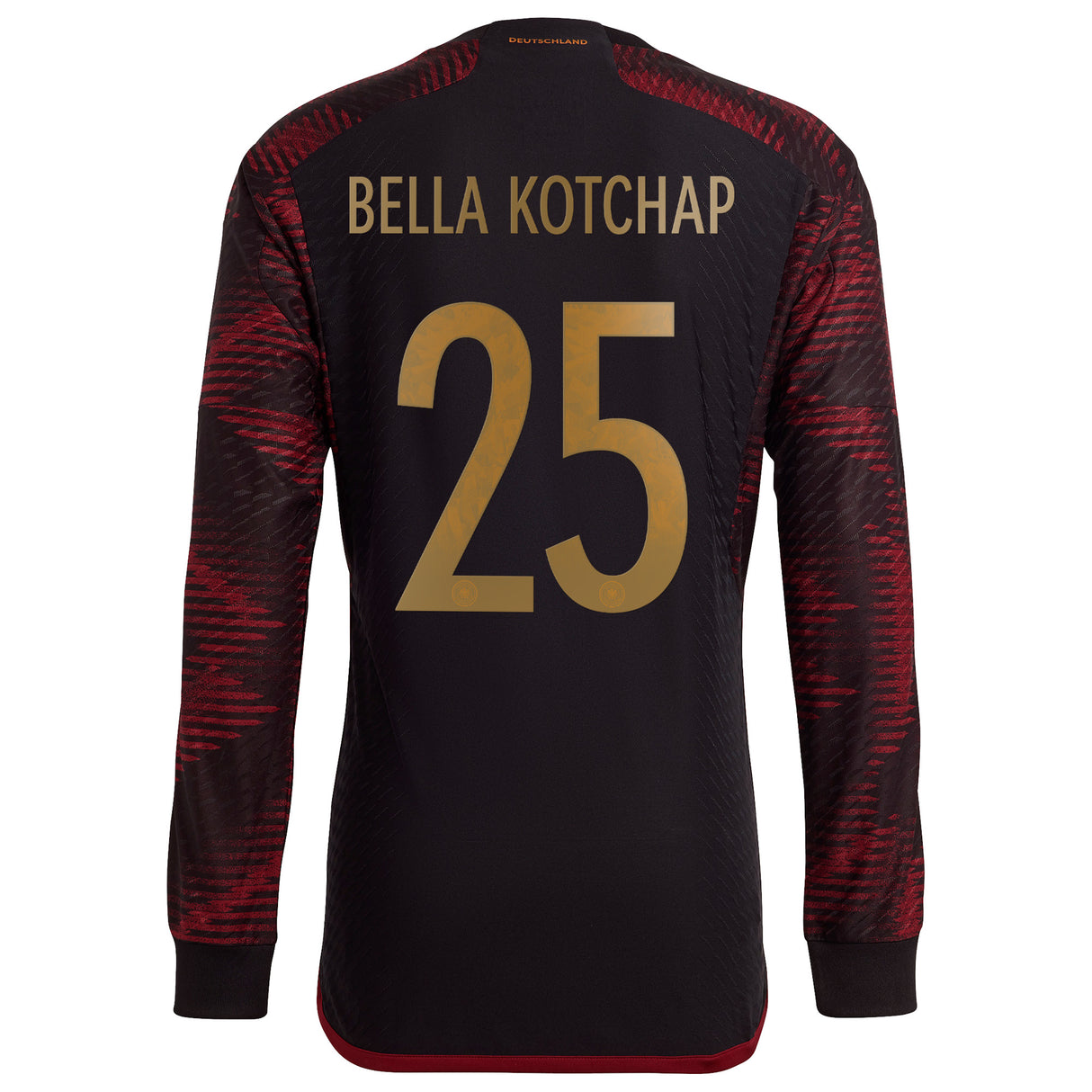 Germany Away Authentic Shirt 2022 - Long Sleeve with Bella Kotchap 25 printing - Kit Captain