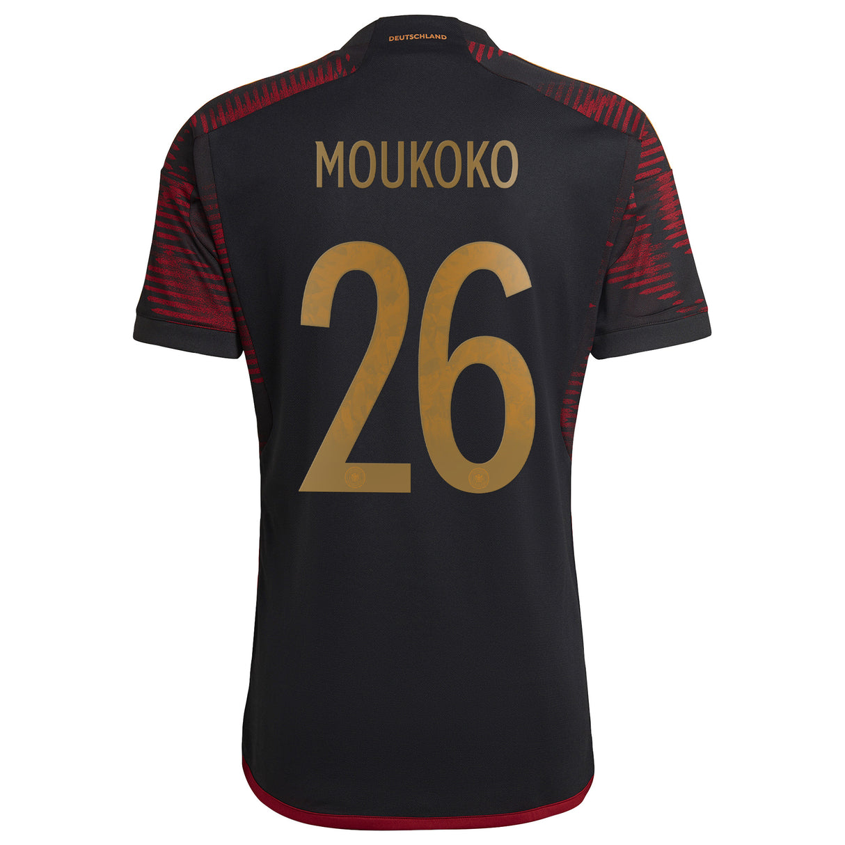 Germany Away Shirt 2022 with Moukoko 26 printing - Kit Captain