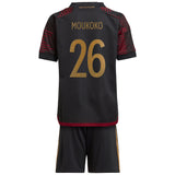 Germany Away Minikit 2022 with Moukoko 26 printing - Kit Captain