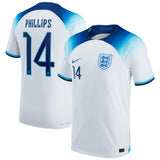 England Home Match Shirt 2022 with Phillips 14 printing - Kit Captain