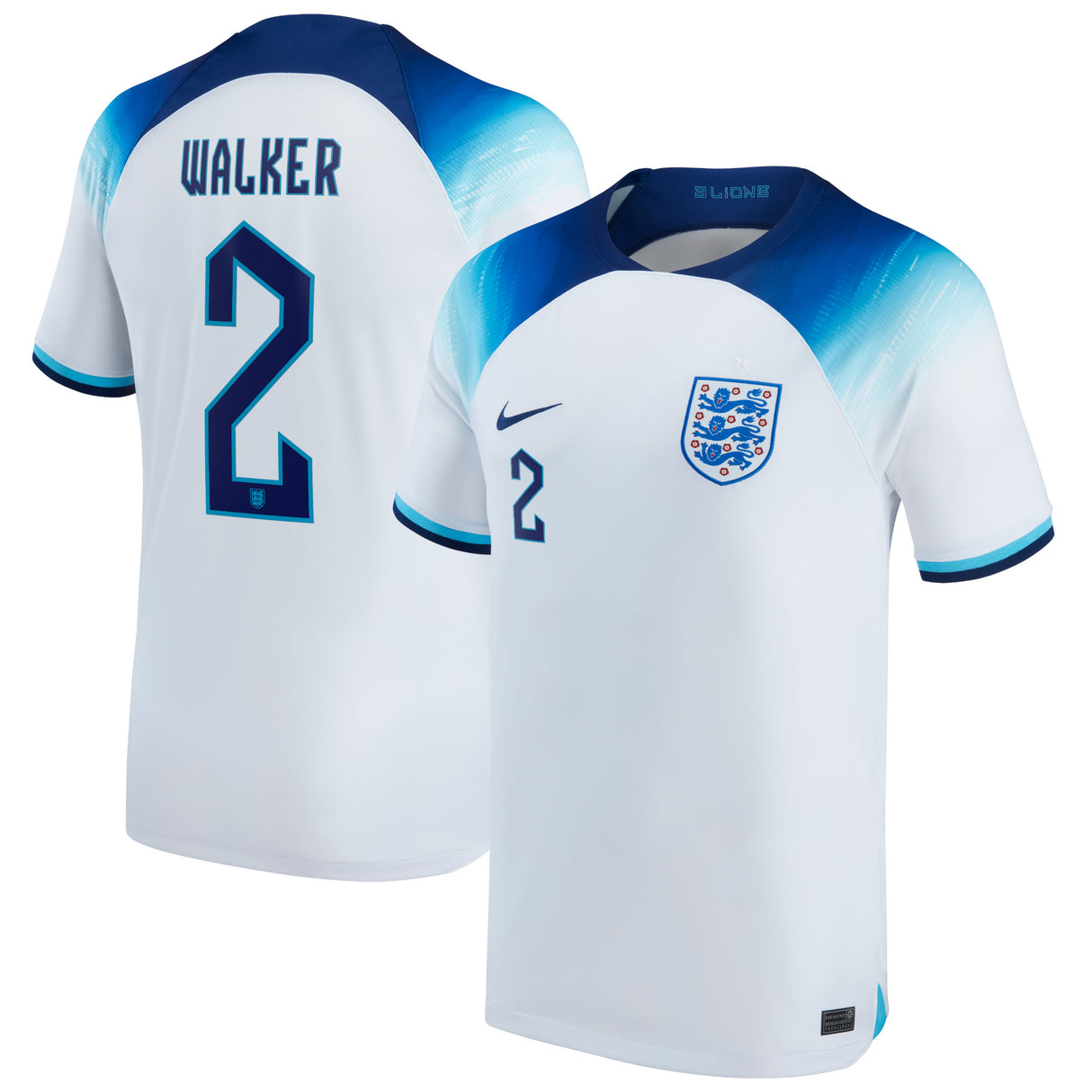 England Home Stadium Shirt 2022 - Kids with Walker 2 printing - Kit Captain