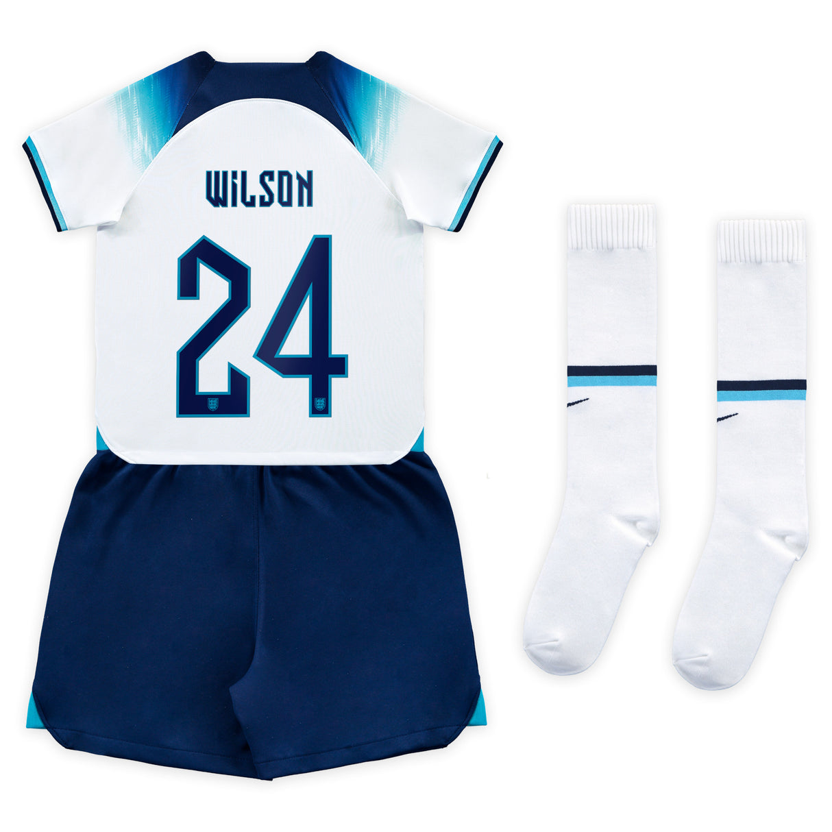 England Home Stadium Kit 2022 - Little Kids with Wilson 24 printing - Kit Captain