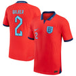 England Away Match Shirt 2022 with Walker 2 printing - Kit Captain