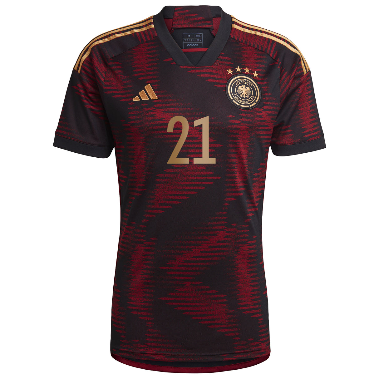 Germany Away Shirt 2022 with Gündogan 21 printing - Kit Captain