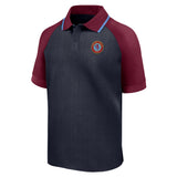 Aston Villa True Classics Short Sleeve Polo - Total Eclipse/Claret/Coastal Blue/Colada - Mens - Kit Captain