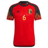 Belgium Home Shirt 2022 with Witsel 6 printing - Kit Captain