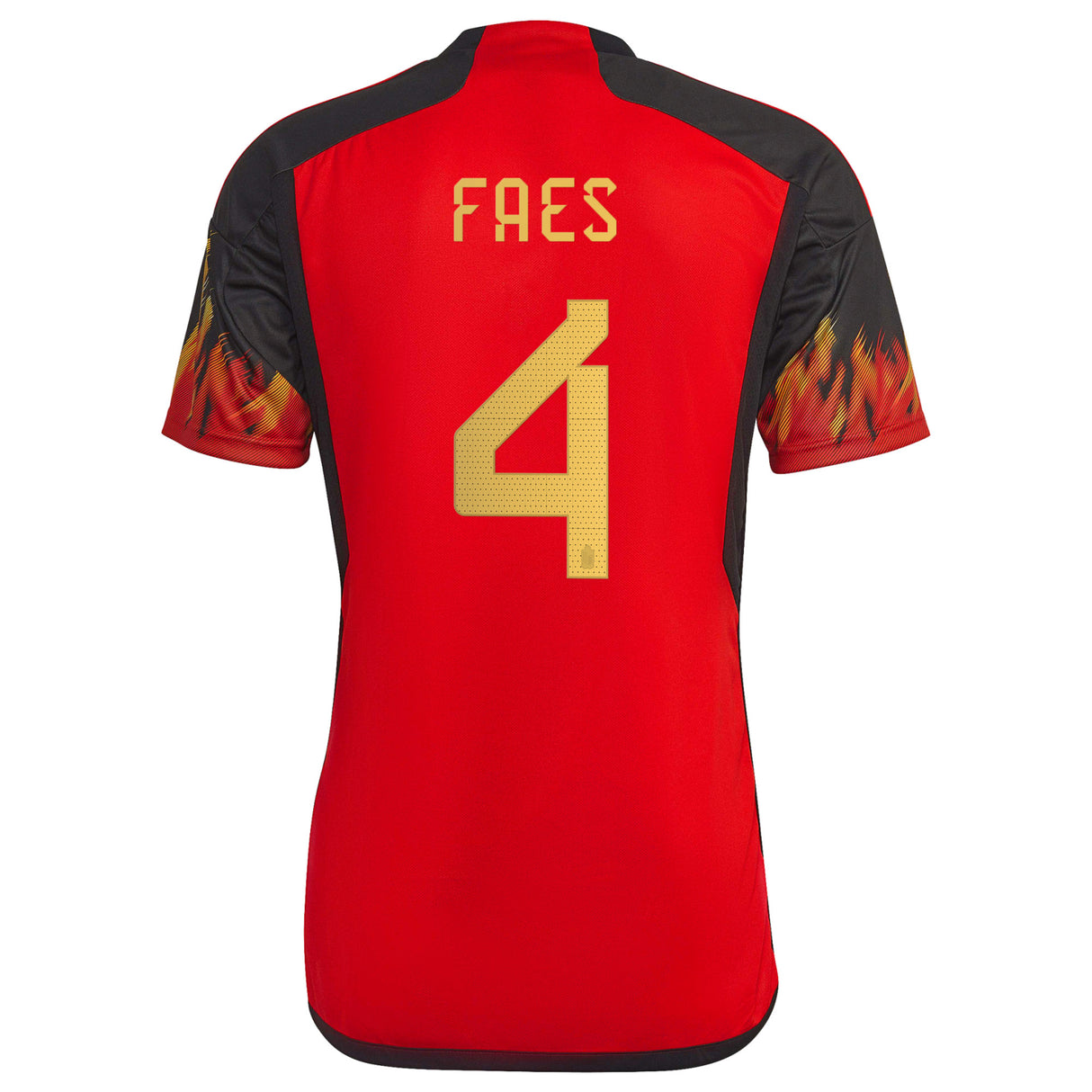 Belgium Home Shirt 2022 with Faes 4 printing - Kit Captain