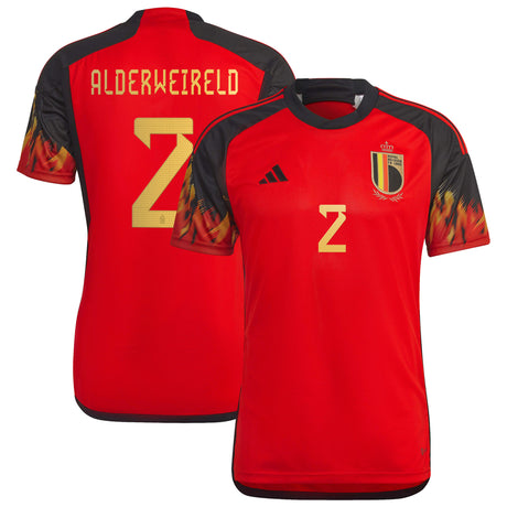 Belgium Home Shirt 2022 with Alderweireld 2 printing - Kit Captain