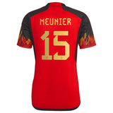 Belgium Home Shirt 2022 with Meunier 15 printing - Kit Captain