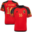 Belgium Home Shirt 2022 - Kids with T.Hazard 16 printing - Kit Captain