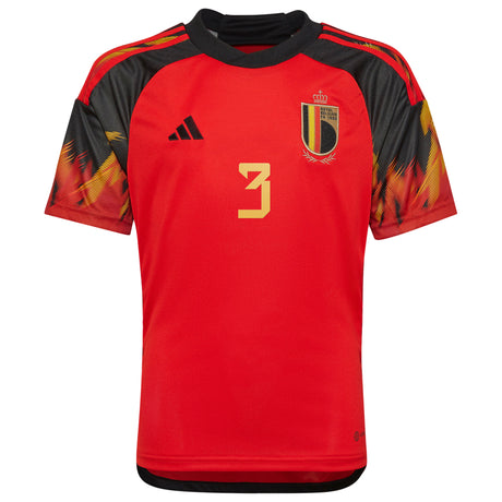 Belgium Home Shirt 2022 - Kids with Theate 3 printing - Kit Captain