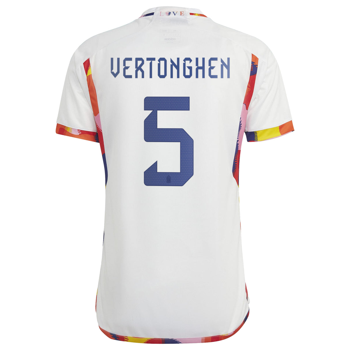 Belgium Away Shirt 2022 with Vertonghen 5 printing - Kit Captain