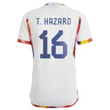 Belgium Away Shirt 2022 with T.Hazard 16 printing - Kit Captain