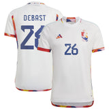 Belgium Away Shirt 2022 with Debast 26 printing - Kit Captain