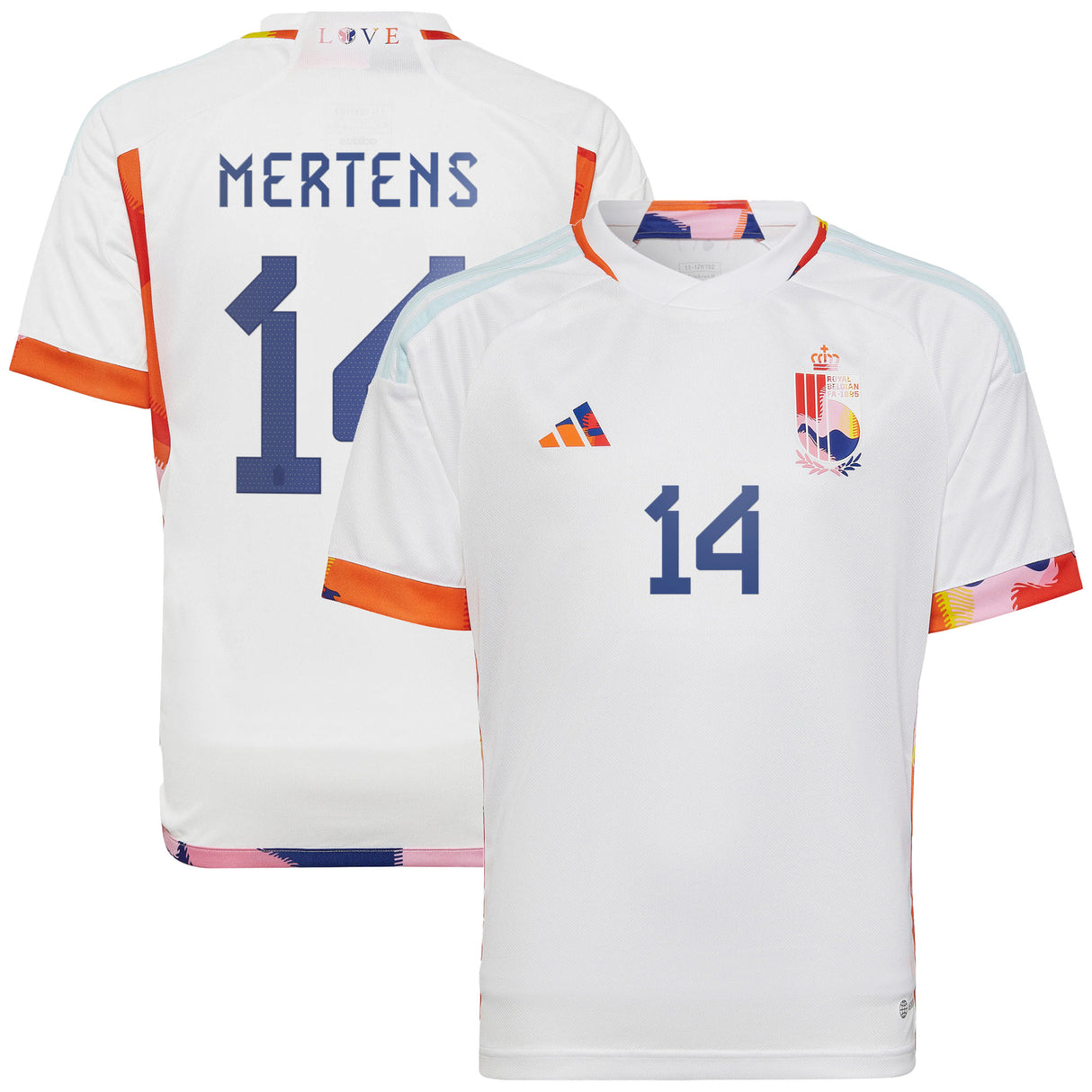 Belgium Away Shirt 2022 - Kids with Mertens 14 printing - Kit Captain