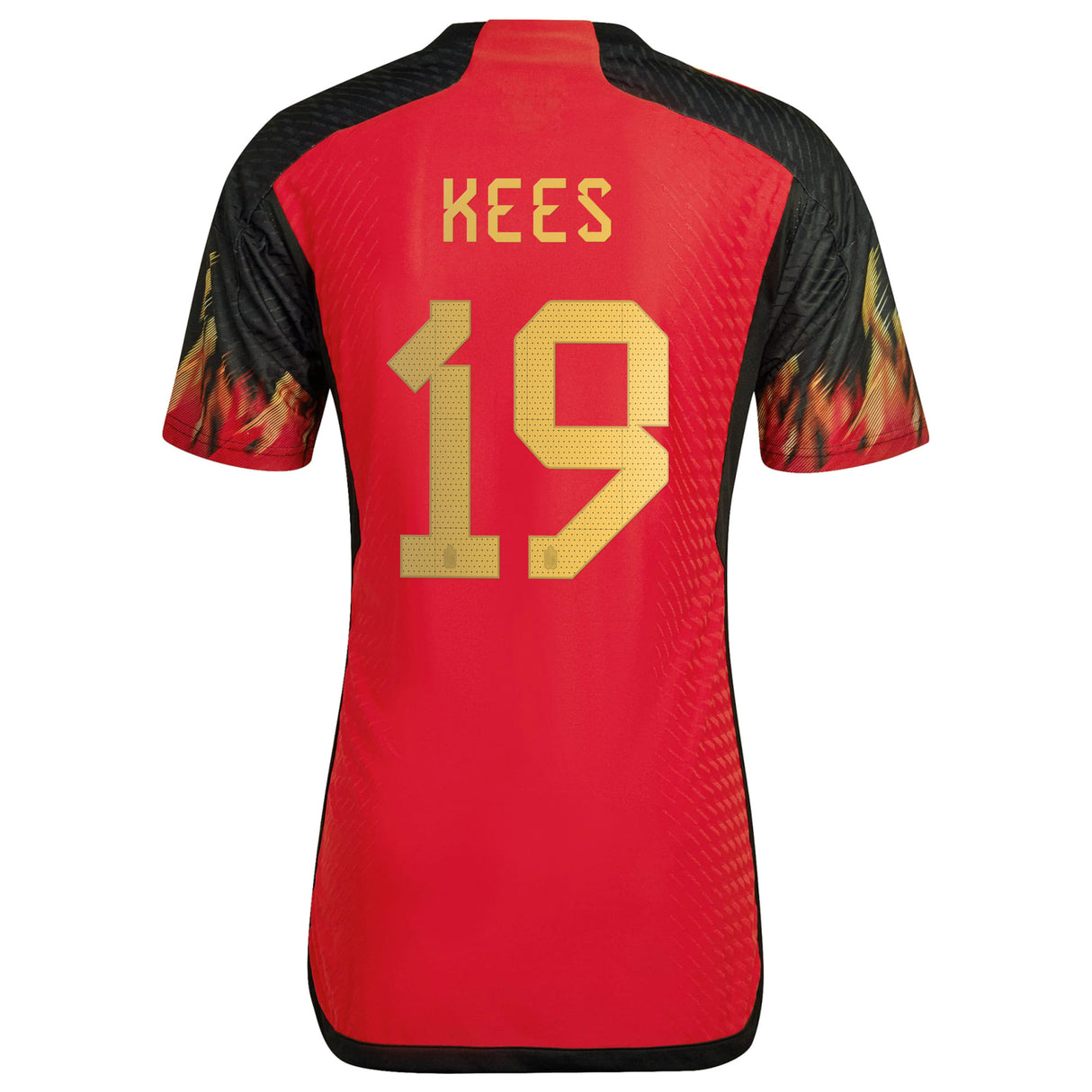 Belgium Home Authentic Shirt 2022 with Kees 19 printing - Kit Captain