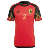 Belgium Home Authentic Shirt 2022 with Philtjens 2 printing - Kit Captain