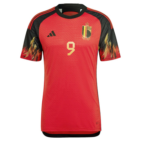 Belgium Home Authentic Shirt 2022 with Wullaert 9 printing - Kit Captain