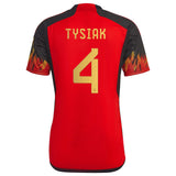 Belgium Home Shirt 2022 with Tysiak 4 printing - Kit Captain