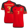 Belgium Home Shirt 2022 with Van Kerkhoven 3 printing - Kit Captain