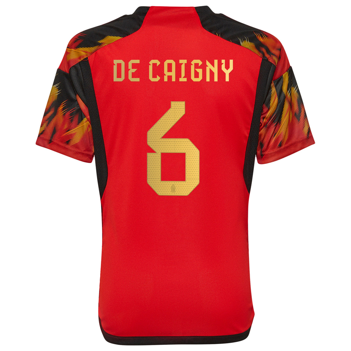 Belgium Home Shirt 2022 - Kids with De Caigny 6 printing - Kit Captain