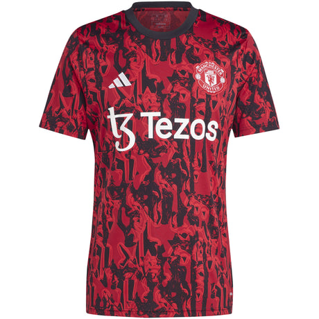 Manchester United adidas Pre Match Top - Red - Kit Captain