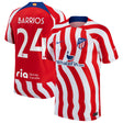 Atlético de Madrid Metropolitano Home Stadium Shirt 2022-23 with Barrios 24 printing - Kit Captain