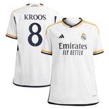 Real Madrid adidas Home Shirt 2023-24 - Kids with Kroos 8 printing - Kit Captain