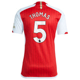 Arsenal adidas Home Shirt 2023-24 with Thomas 5 printing - Kit Captain