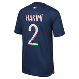 Paris Saint-Germain Nike Home Stadium Shirt 2023-24 - Kids with Hakimi 2 printing - Kit Captain