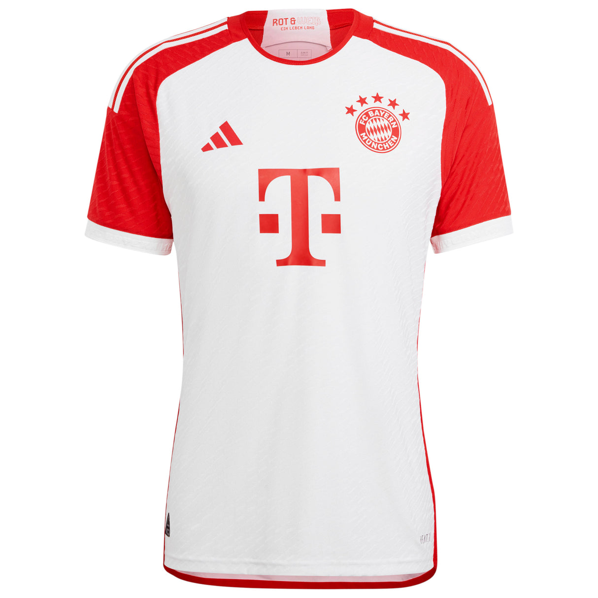 FC Bayern adidas Home Authentic Shirt 2023-24 with De Ligt 4 printing - Kit Captain