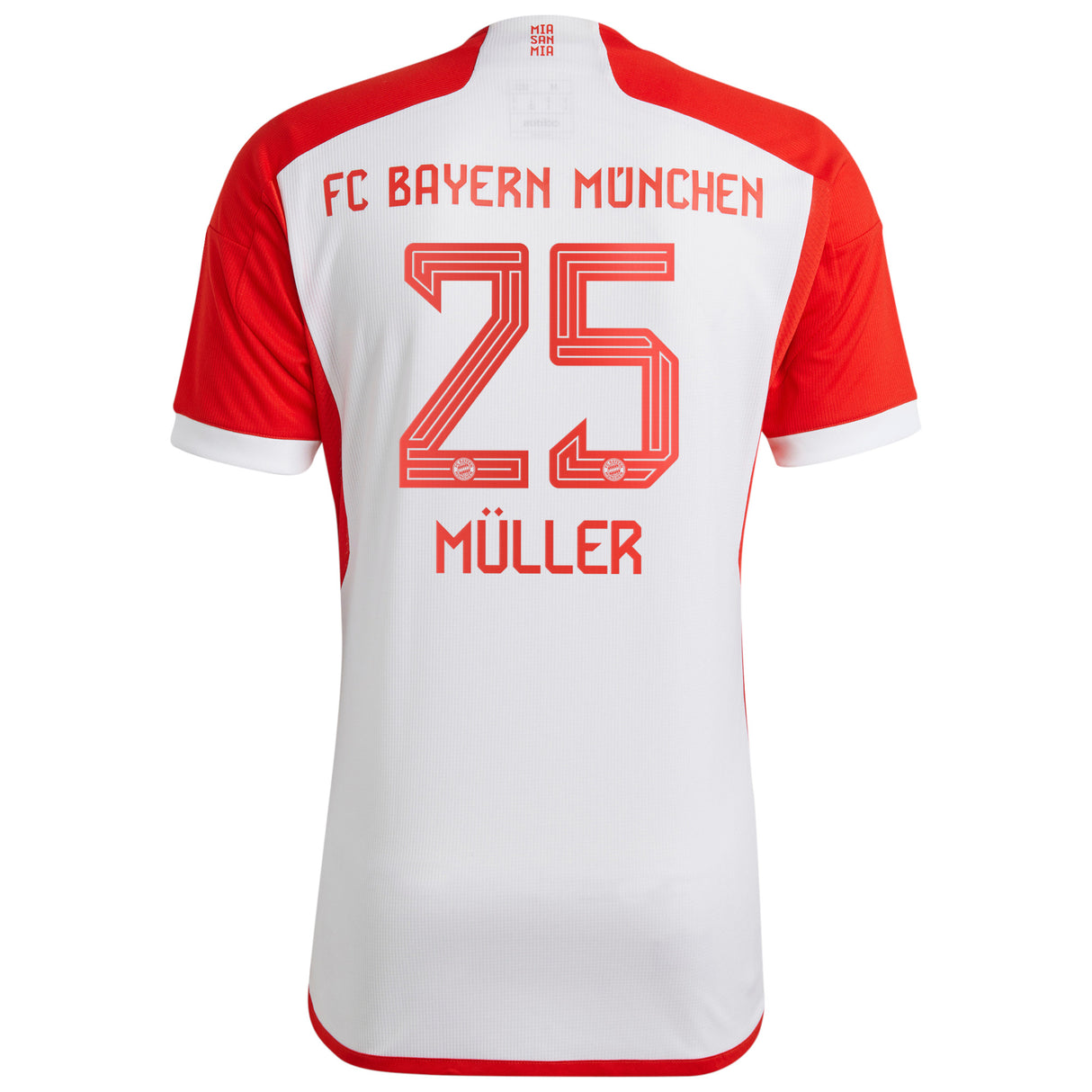 FC Bayern adidas Home Shirt 2023-24 with Müller 25 printing - Kit Captain