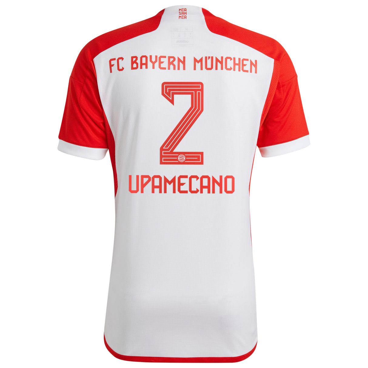 FC Bayern adidas Home Shirt 2023-24 with Upamecano 2 printing - Kit Captain