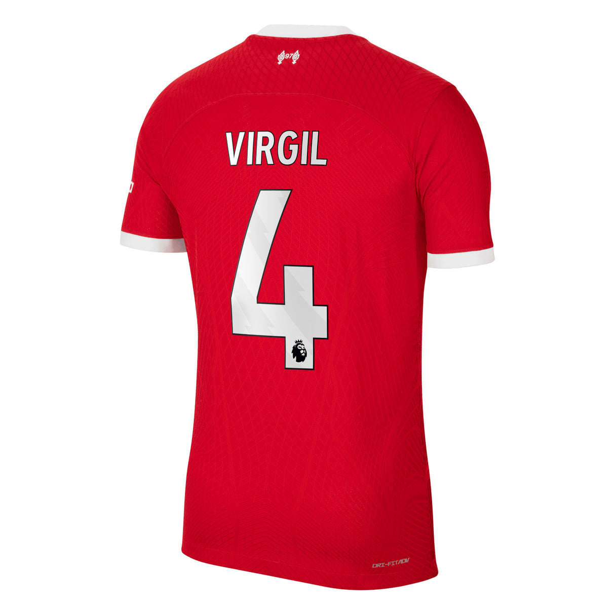 Liverpool Nike Home Dri Fit Adv Match Shirt - 2023-24 with Virgil 4 printing - Kit Captain