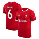 Liverpool Nike Home Stadium Shirt - 2023-24 with Thiago 6 printing - Kit Captain