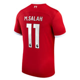 Liverpool Nike Home Stadium Shirt - 2023-24 - Kids with M.Salah 11 printing - Kit Captain