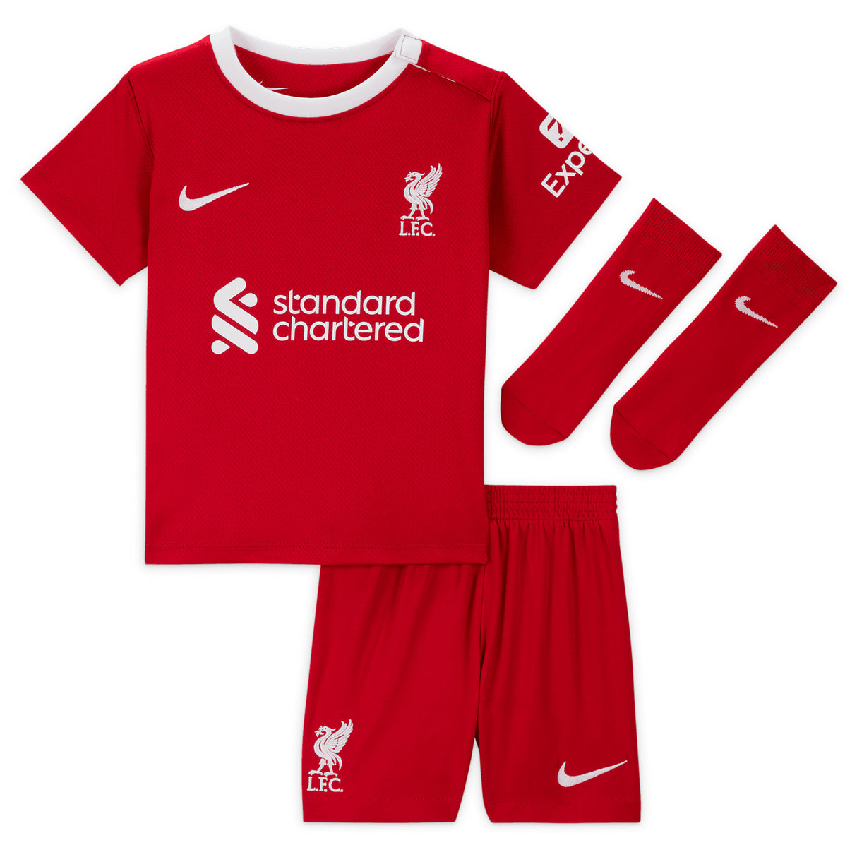 Liverpool Nike Home Stadium Kit - 2023-24 - Infant with Virgil 4 printing - Kit Captain