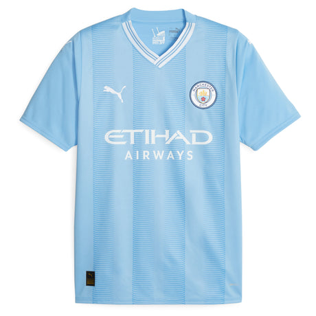 Manchester City Puma Home Shirt 2023-24 with Bernardo 20 printing - Kit Captain