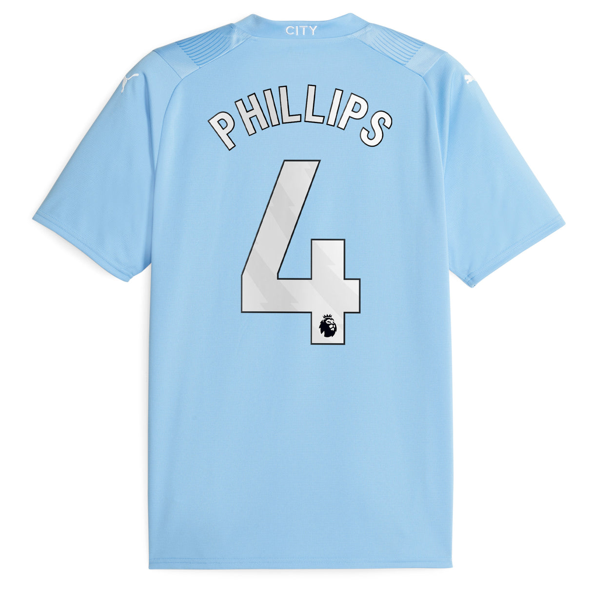 Manchester City Puma Home Shirt 2023-24 with Phillips 4 printing - Kit Captain