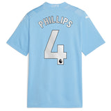 Manchester City Puma Home Shirt 2023-24 - Kids with Phillips 4 printing - Kit Captain