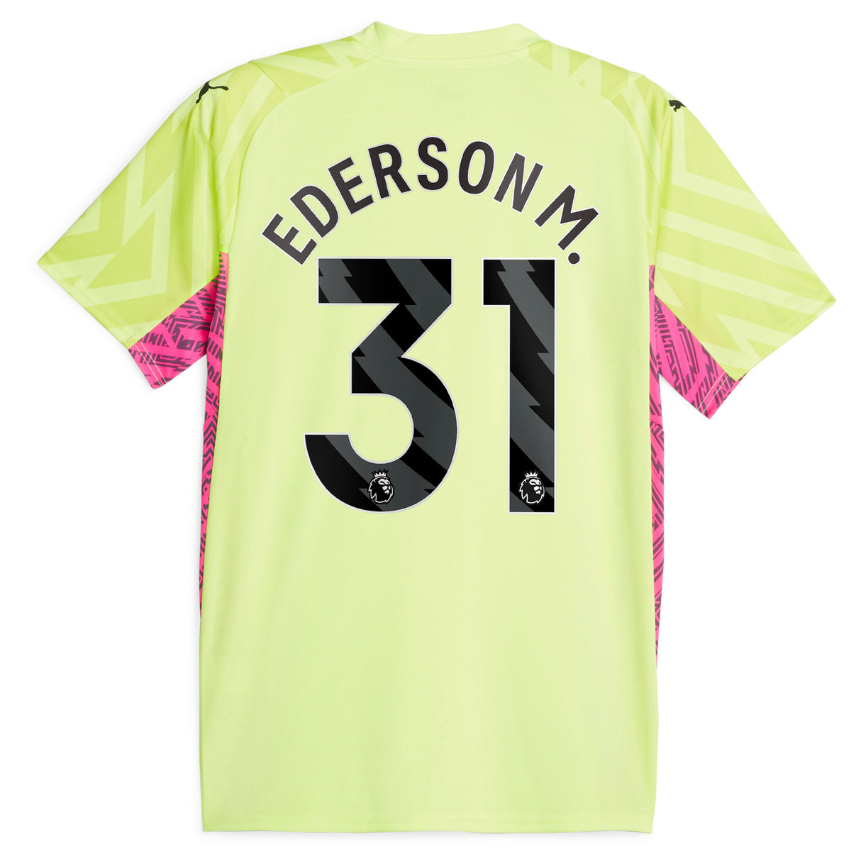 Manchester City Puma Goalkeeper Shirt 2023-24 with Ederson M. 31 printing - Kit Captain