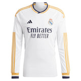 Real Madrid adidas Home Shirt 2023-24 - Long Sleeve with Vini Jr. 7 printing - Kit Captain