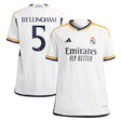 Real Madrid adidas Home Shirt 2023-24 - Kids with Bellingham 5 printing - Kit Captain