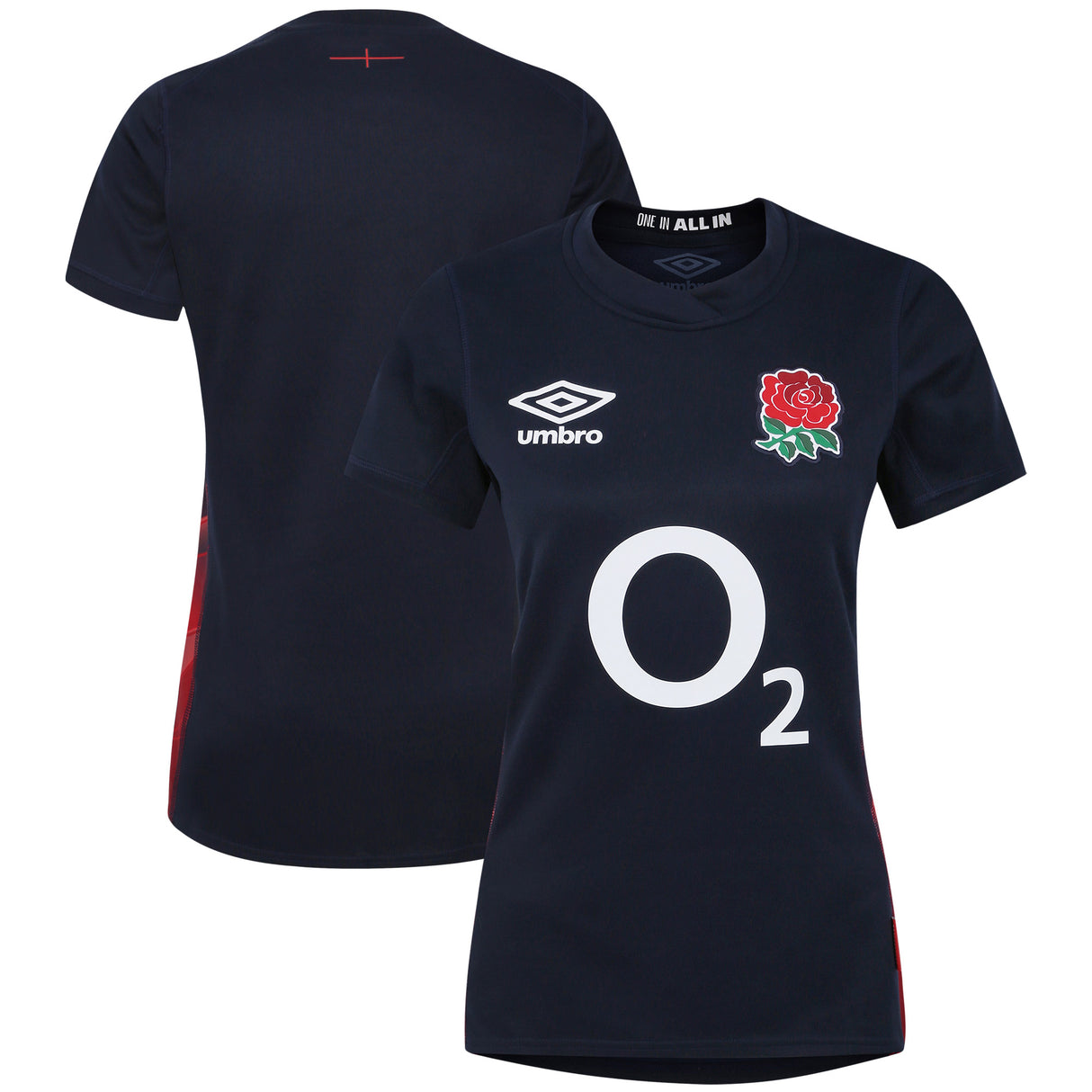 England Rugby Red Roses Alternate Replica Jersey 2023/24 -Navy - Junior - Kit Captain